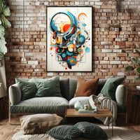 Futuristic Geometric Abstraction Art Print - Abstract Poster