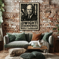 Eisenhower Vintage Patriotism US Flag Collector Poster