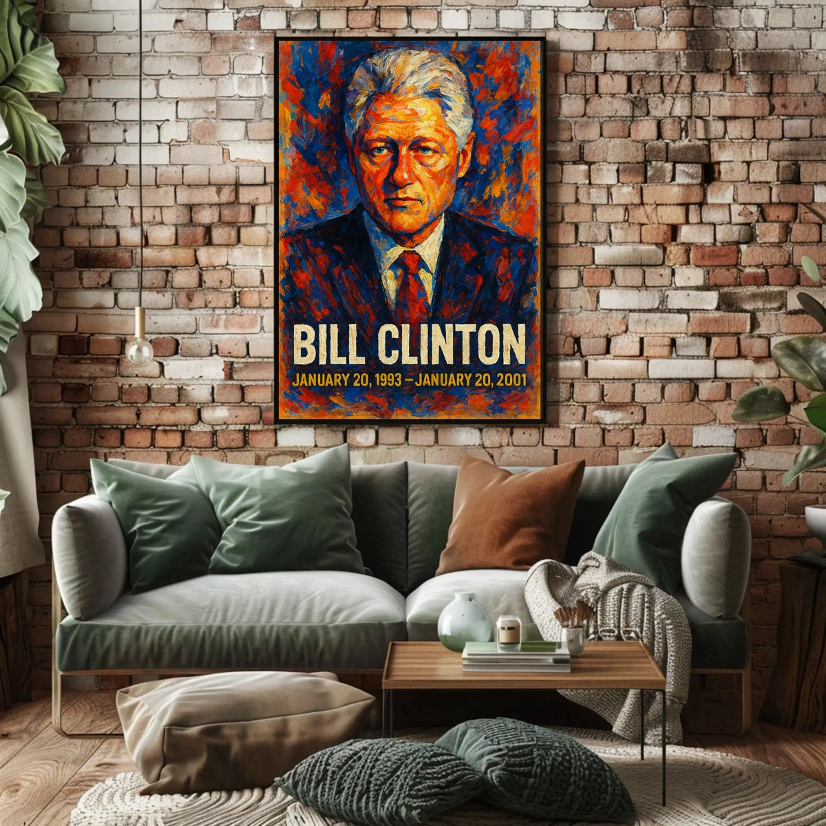 Bill Clinton 42nd President of the United States Glitch Hop Art Poster