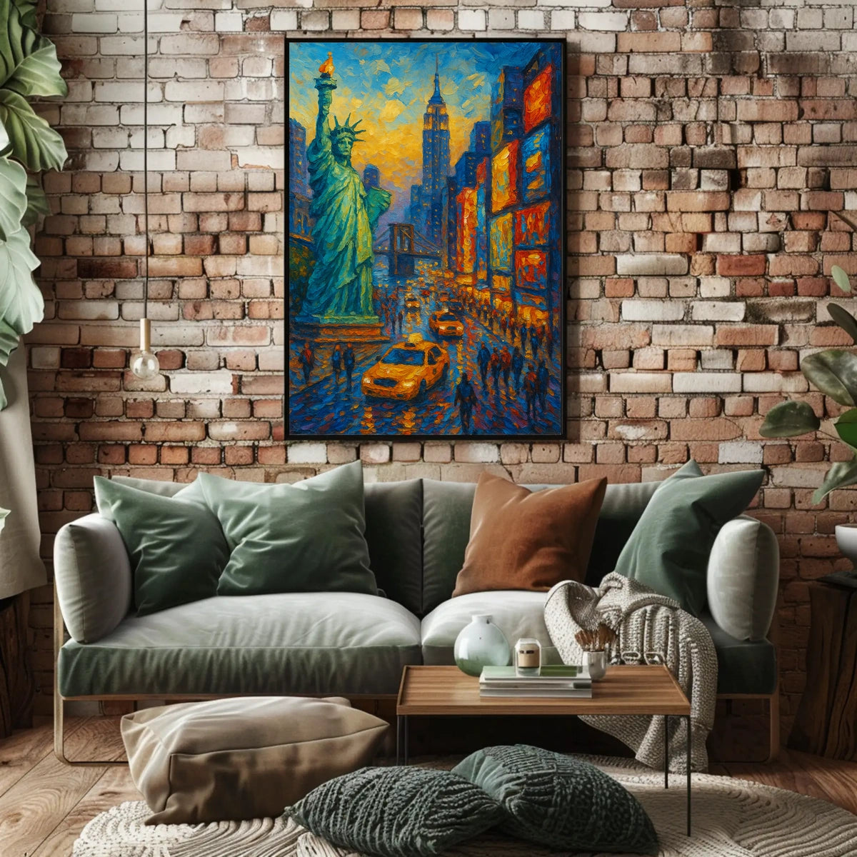 New York City Urban Landscape Poster Abstract Wall Art