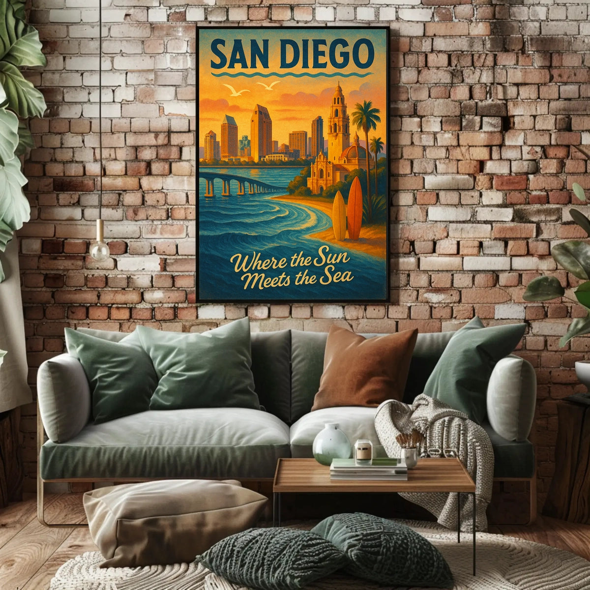 San Diego Where The Sun Meets The Sea Poster