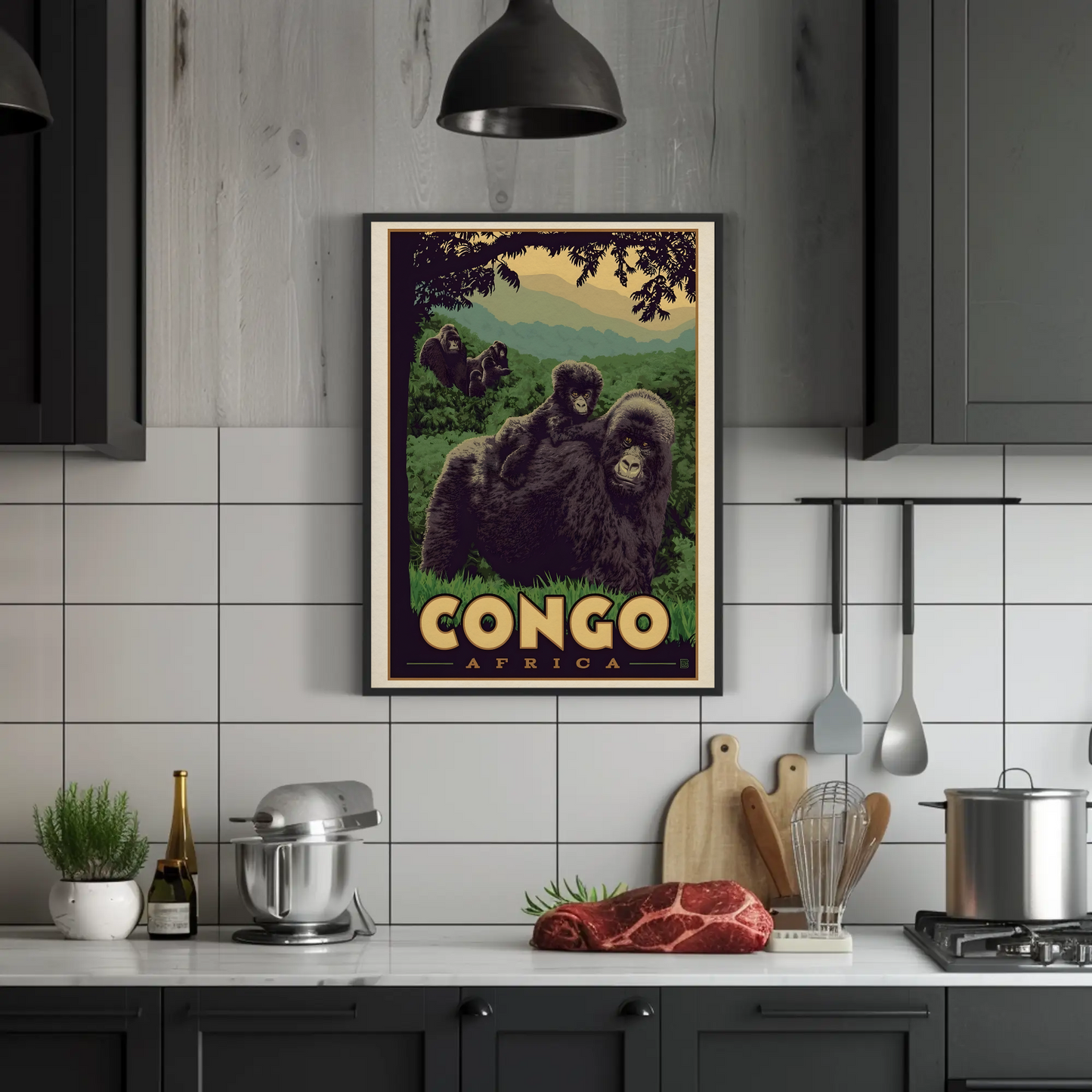 Congo Africa Vintage Poster