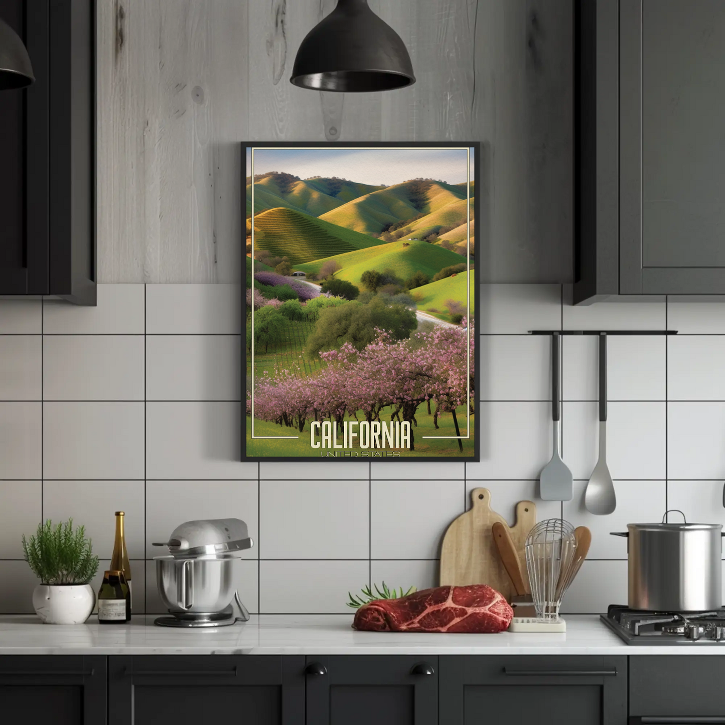 California Vineyard Vintage Poster