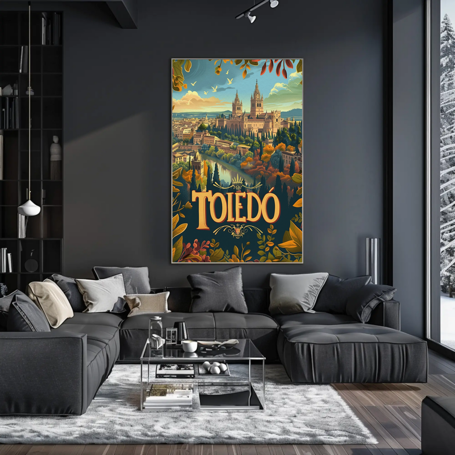 Toledo Autumn View Medieval City Travel Poster