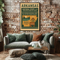 Discover Arkansas The Natural State Poster