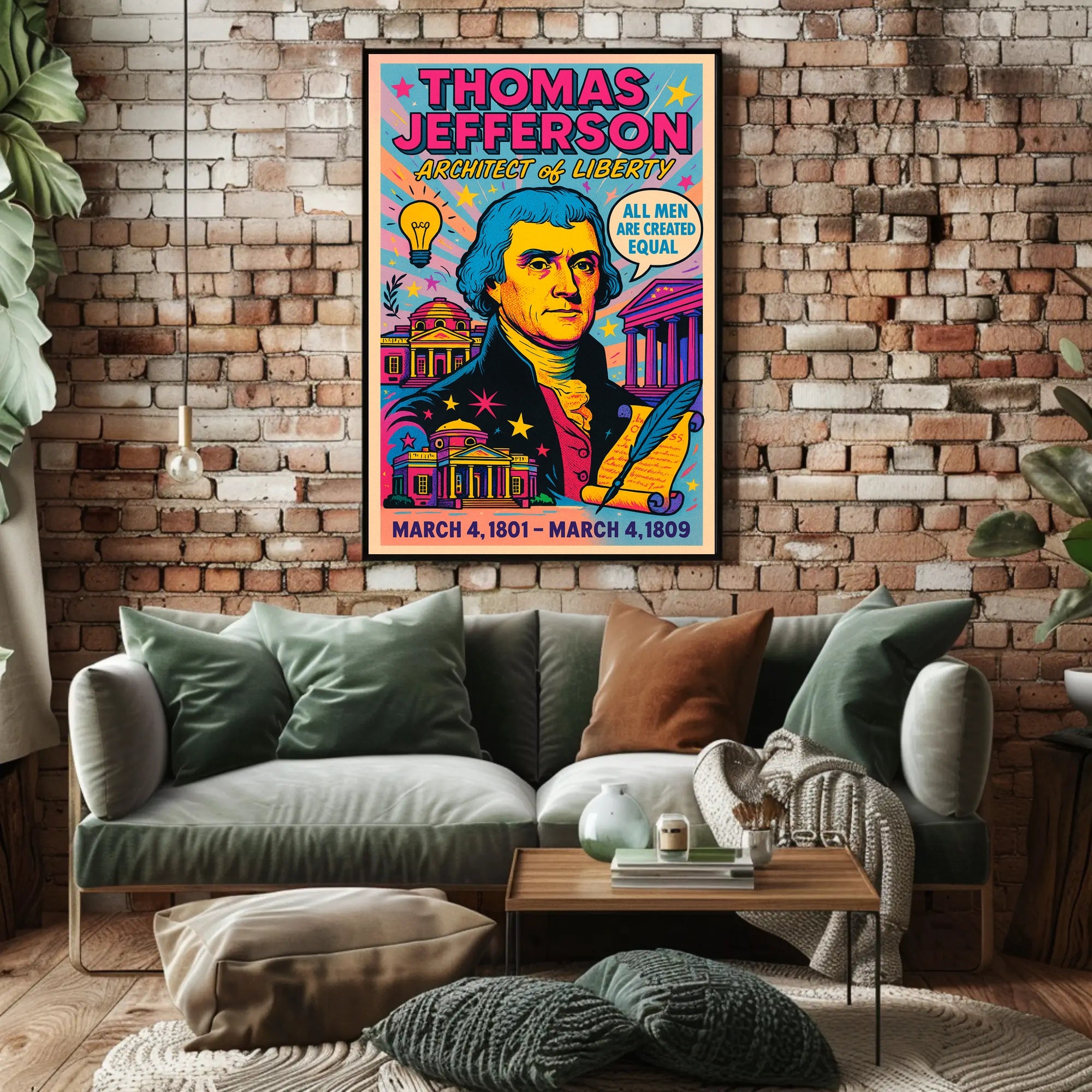 Thomas Jefferson Architect of Liberty Poster PosterGoat