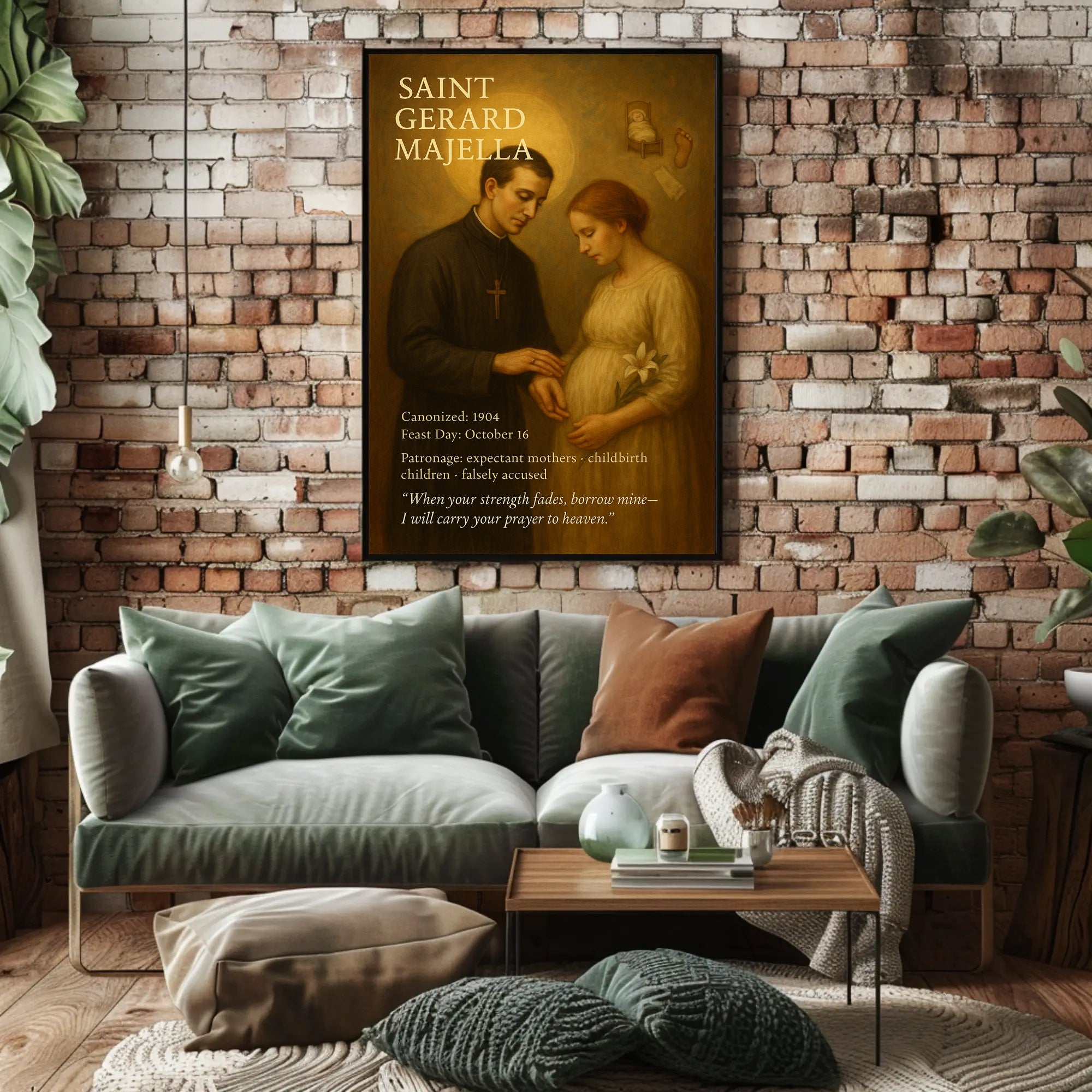 Saint Gerard Majella Religious Iconography Cultural or Heritage Poster
