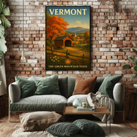 Vermont The Green Mountain State Poster