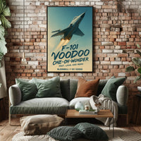 McDonnell F-101 Voodoo Jet Mid-Century Military Poster