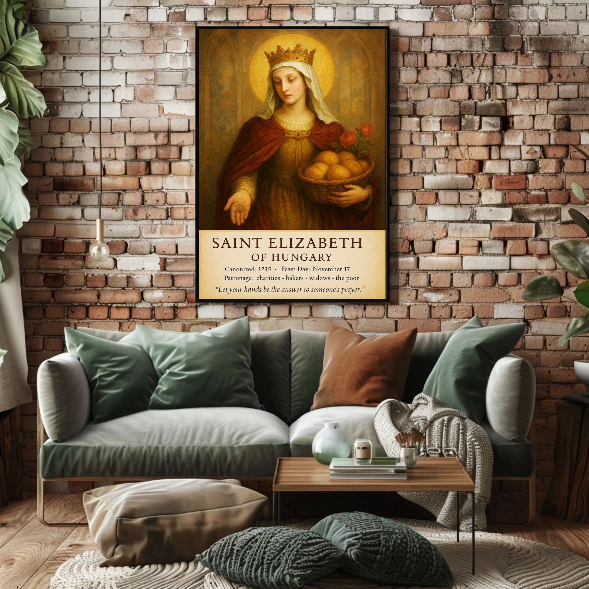 Saint Elizabeth of Hungary Poster PosterGoat