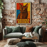 Havana Brown Cat Art Poster