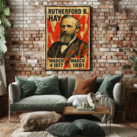 Rutherford B. Hayes 19th President of the United States Layered paper Collage Poster