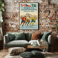 World Ice Championships Prague 1938 Poster