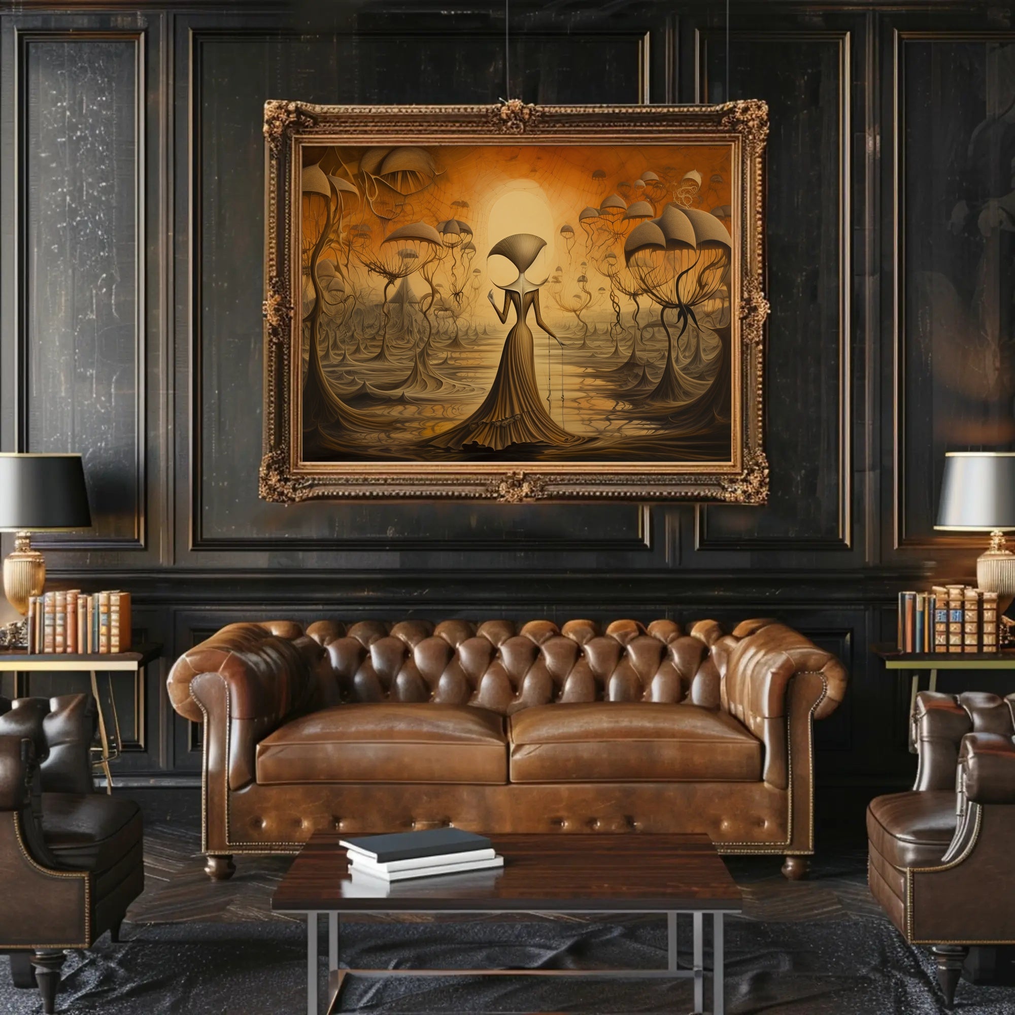 Surreal Dreamscape: Mystical Walk Through Fantasy or Mythology Poster