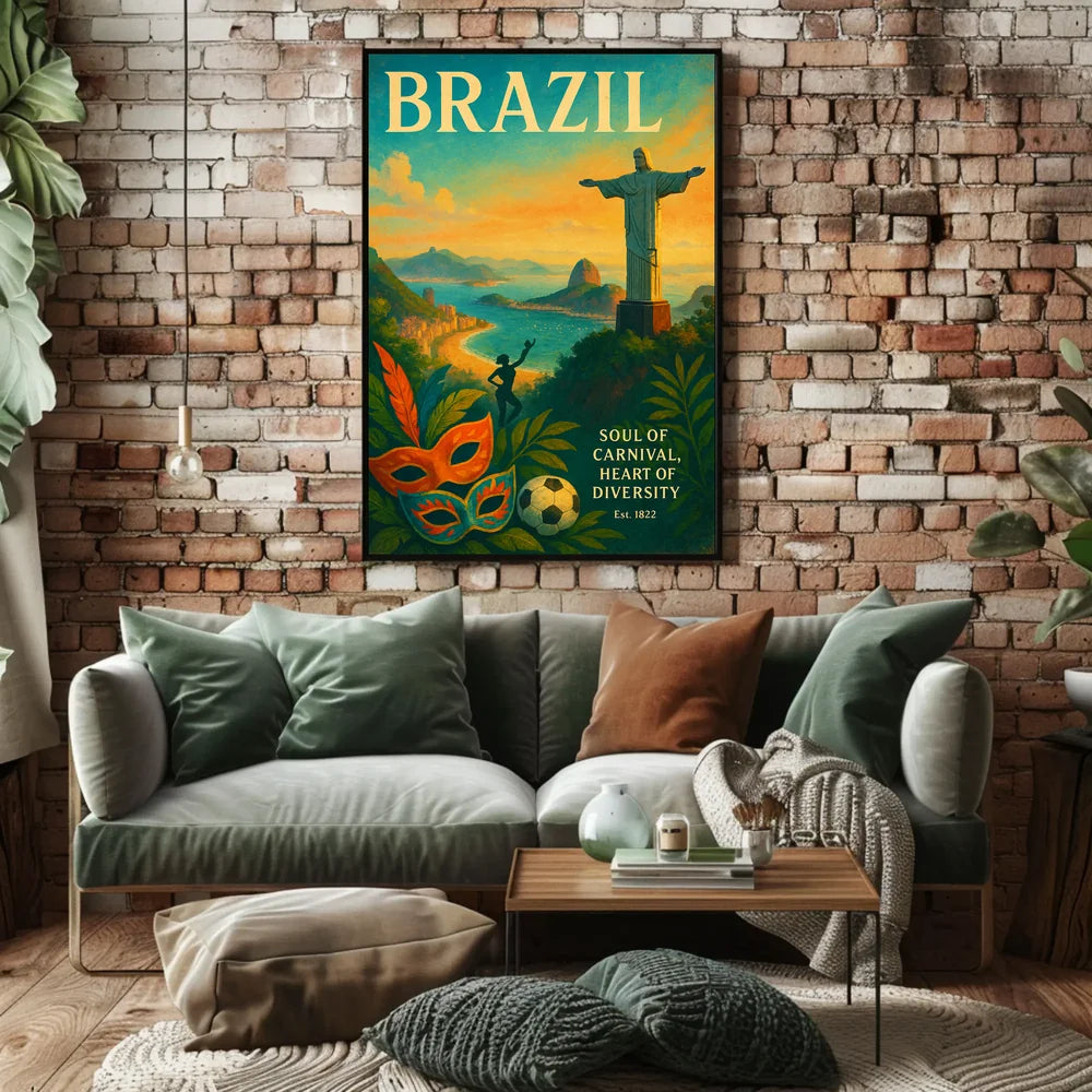 Brazilian Carnival Vintage Vibes Cultural or Heritage Poster PosterGoat