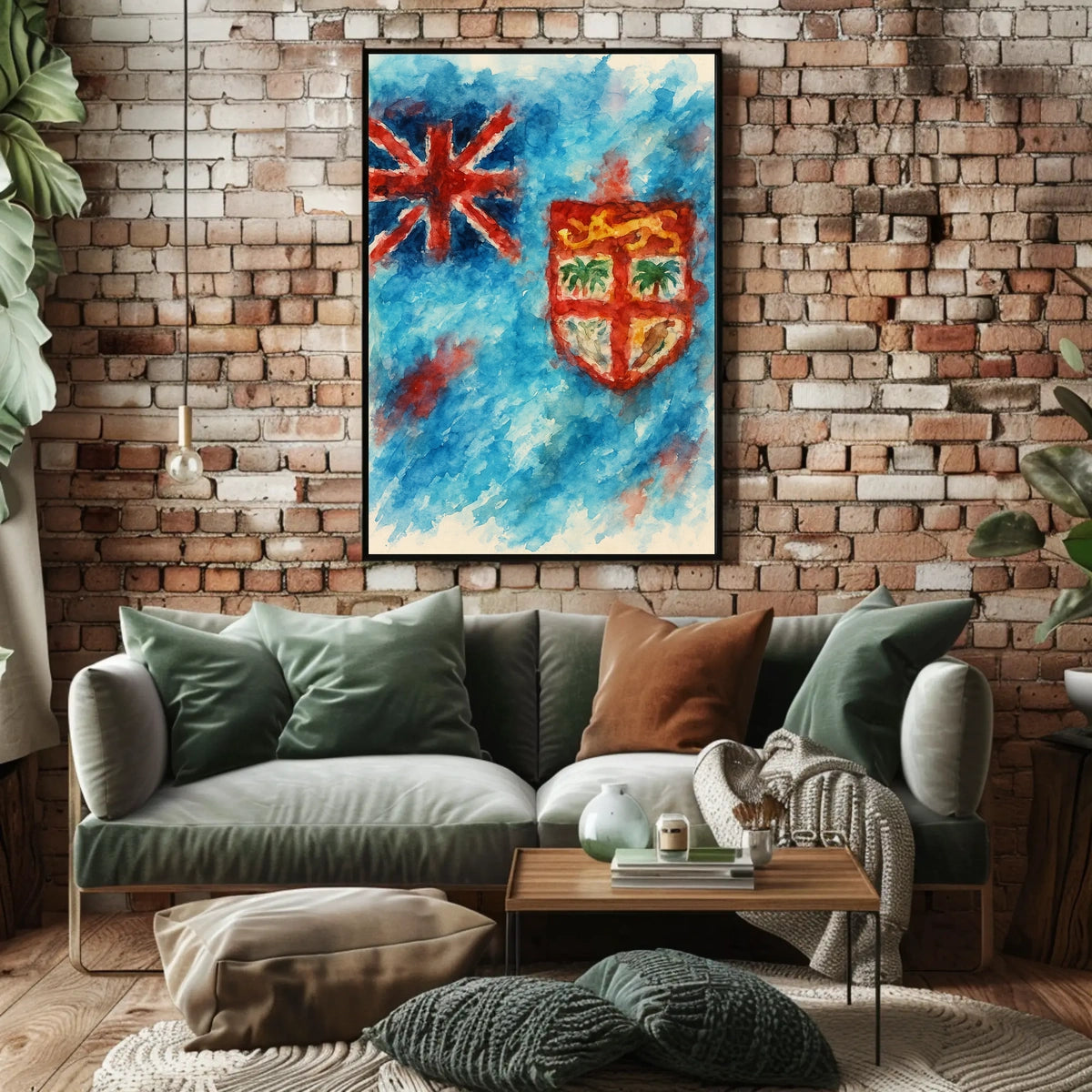 Watercolor Flag Art Poster