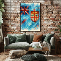 Watercolor Flag Art Poster