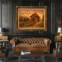 Abilene Railway Station Travel Poster Art Print