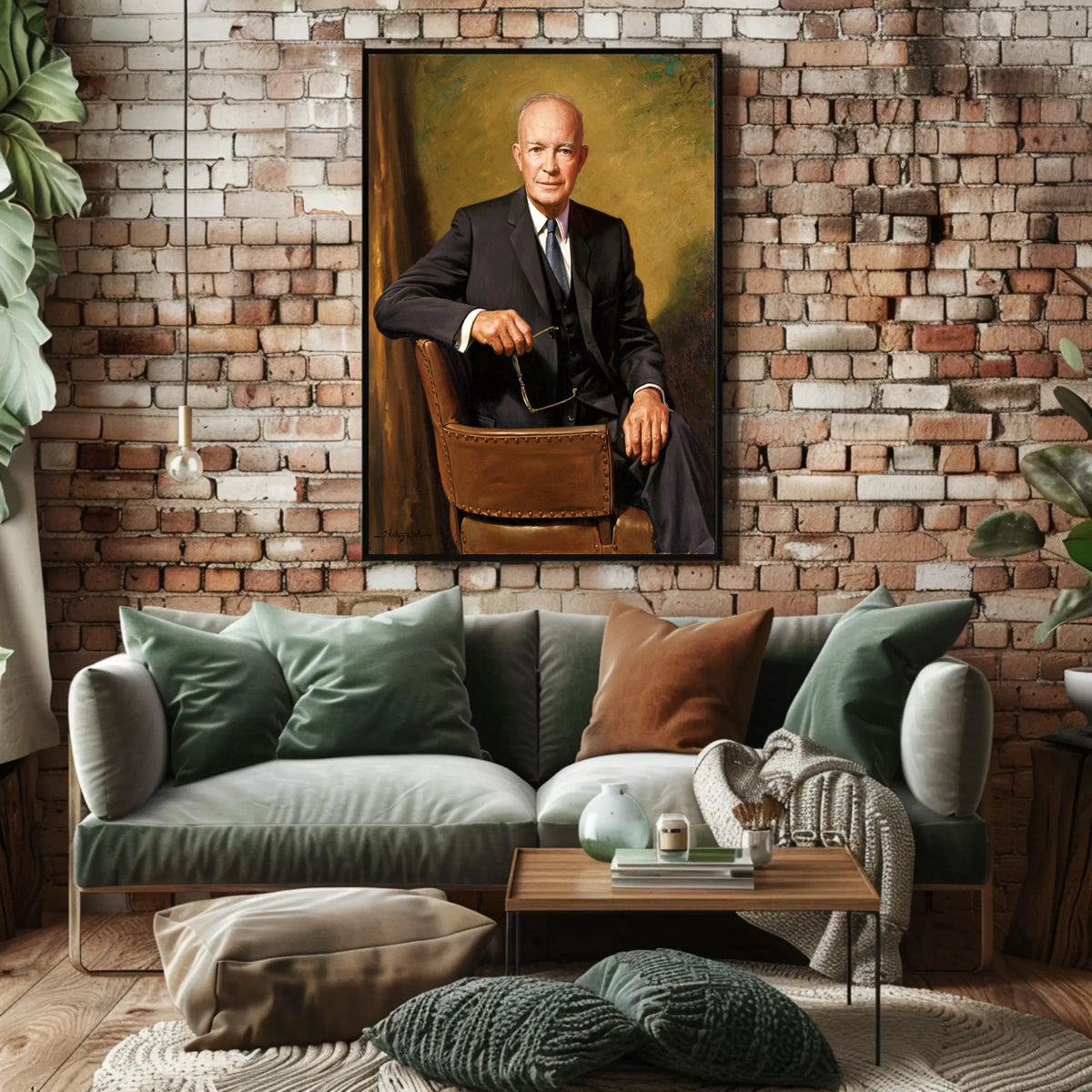 Oil Painting Portrait – Dwight D. Eisenhower Poster
