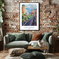 Las Vegas Skyline Poster PosterGoat