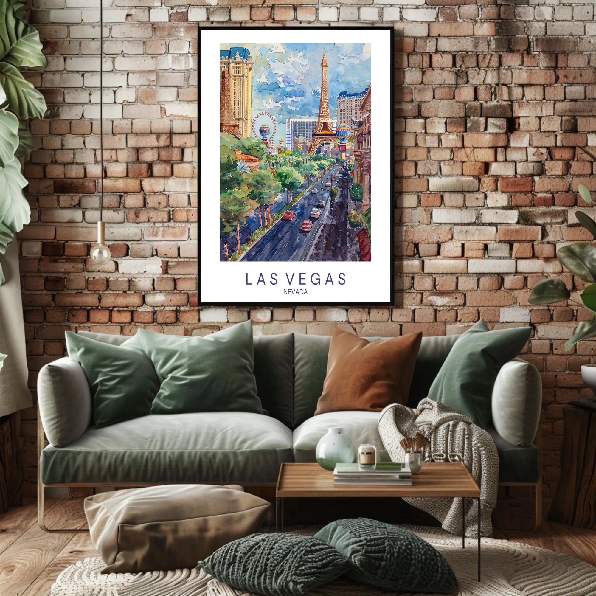 Las Vegas Skyline Poster PosterGoat