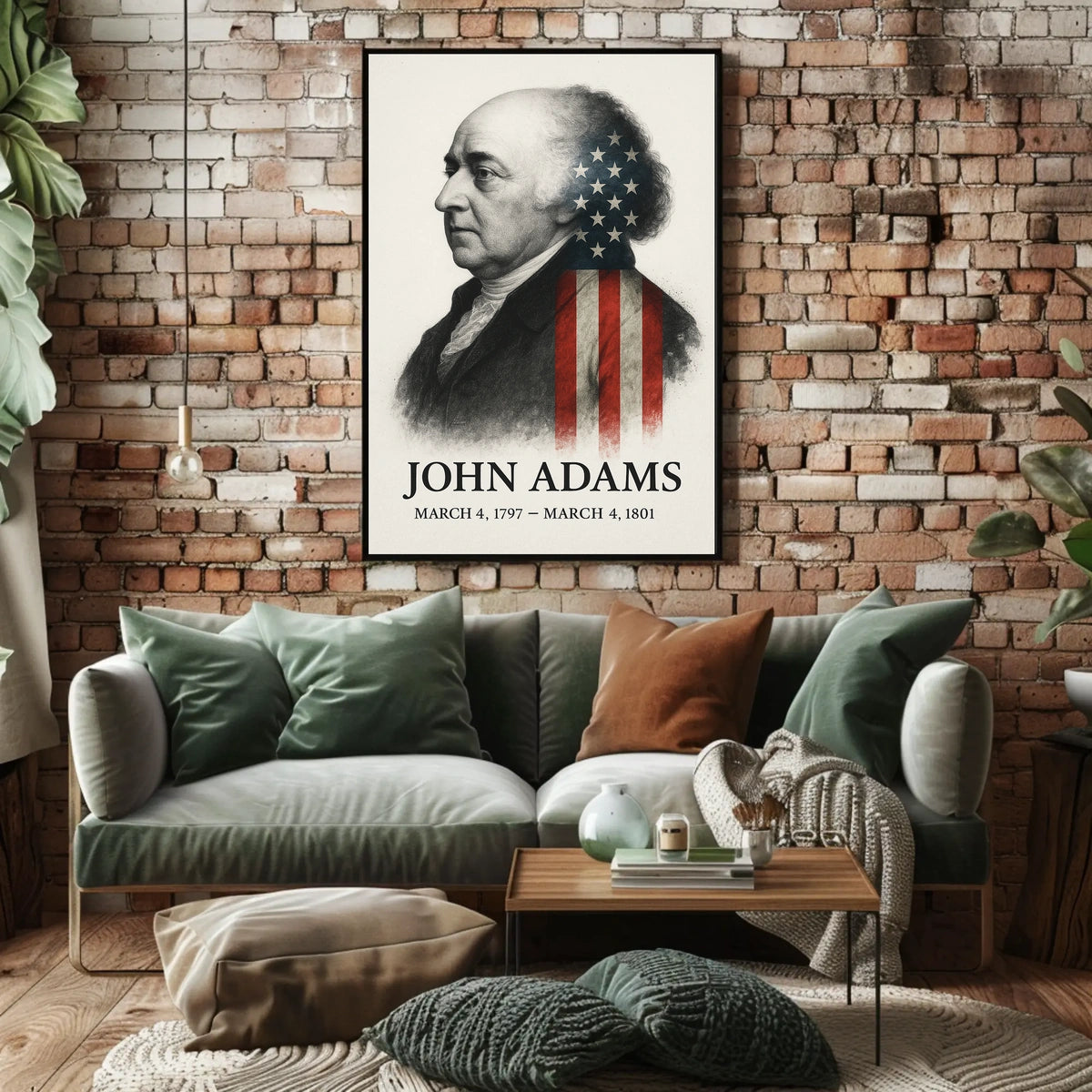 John Adams 2nd President of the United States Reflections Poster