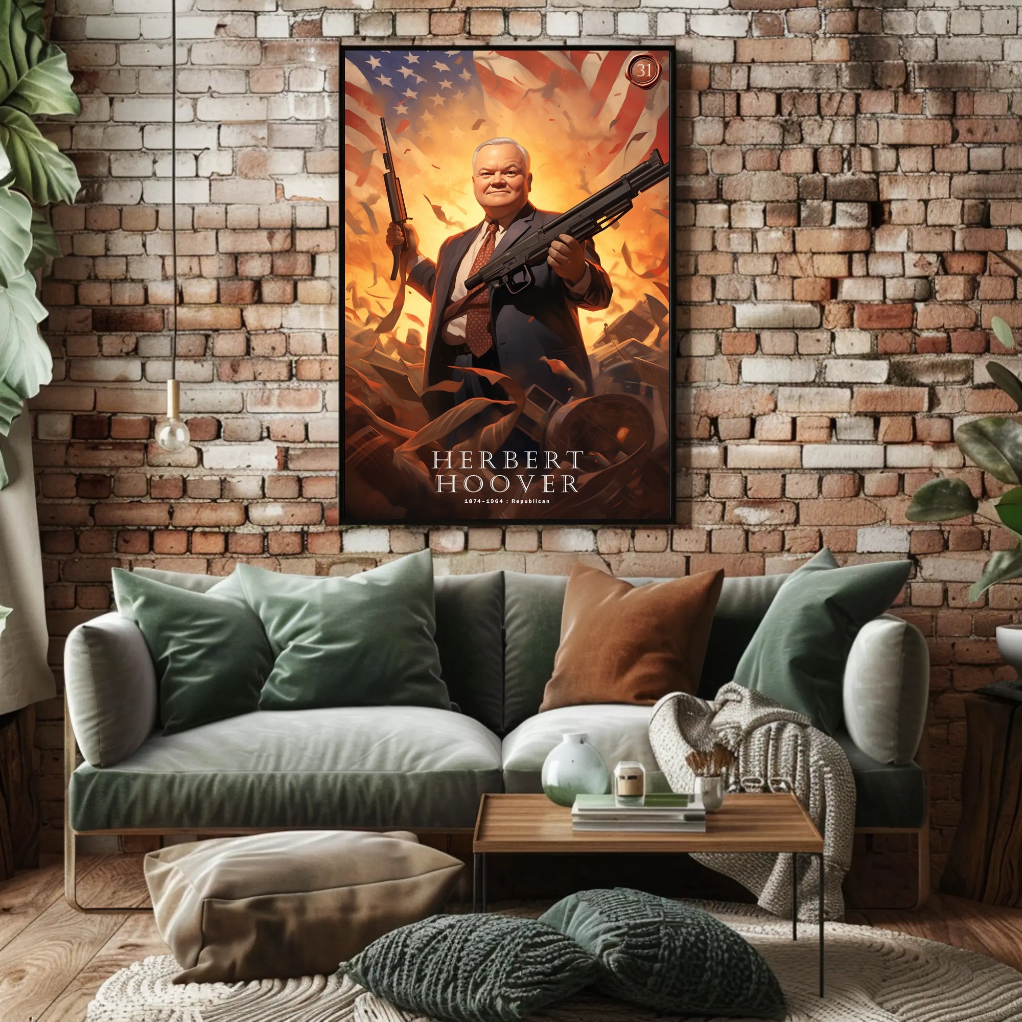 Dynamic Tribute to Herbert Hoover Poster