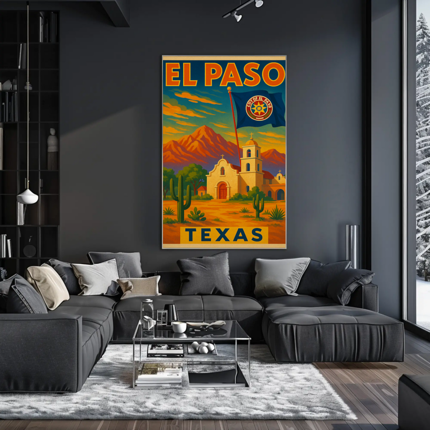 El Paso Desert Adventure Travel Poster