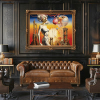 Surreal Dreamscape with Futuristic Figure - Abstract or Artistic Poster