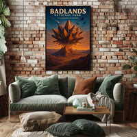 Badlands National Park Surreal Landscape National Park Poster