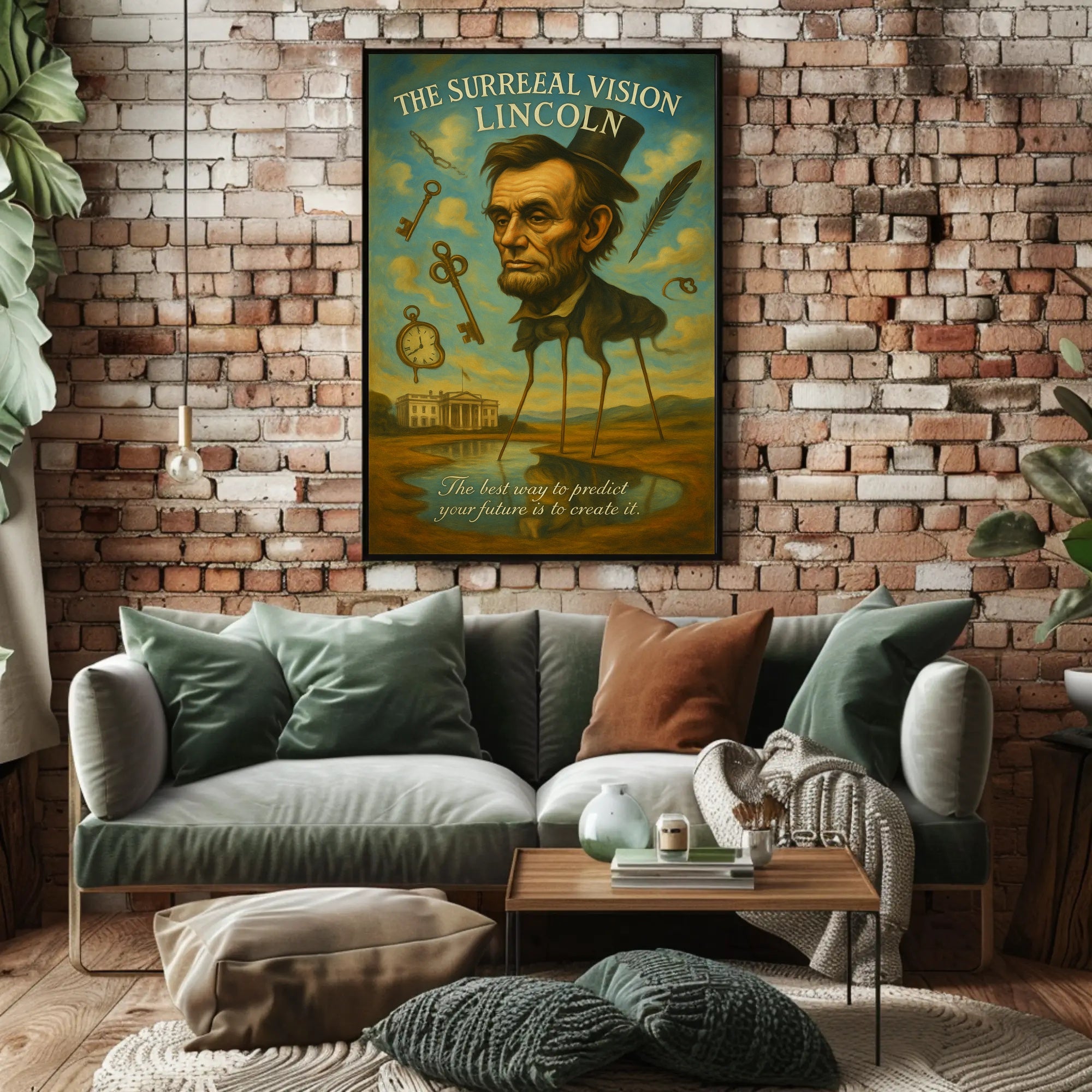 The Surreal Vision of Lincoln Poster PosterGoat