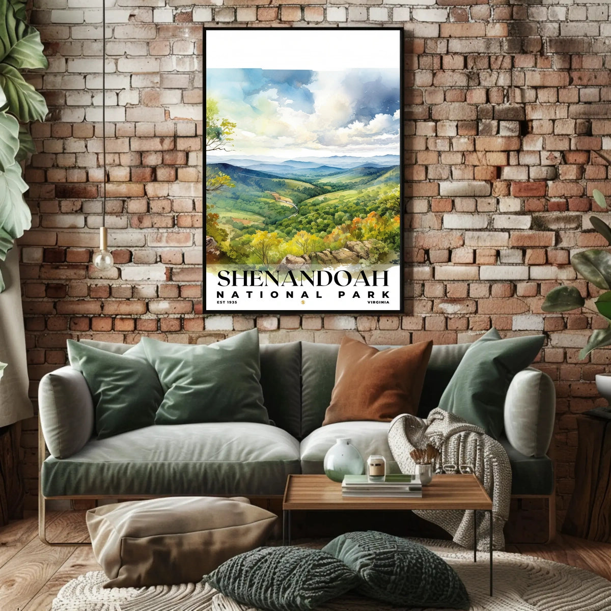 Shenandoah Watercolor Wall Art Poster
