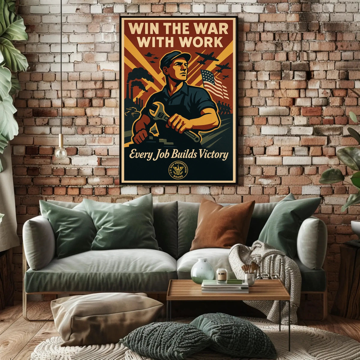 Win The War With Work Poster