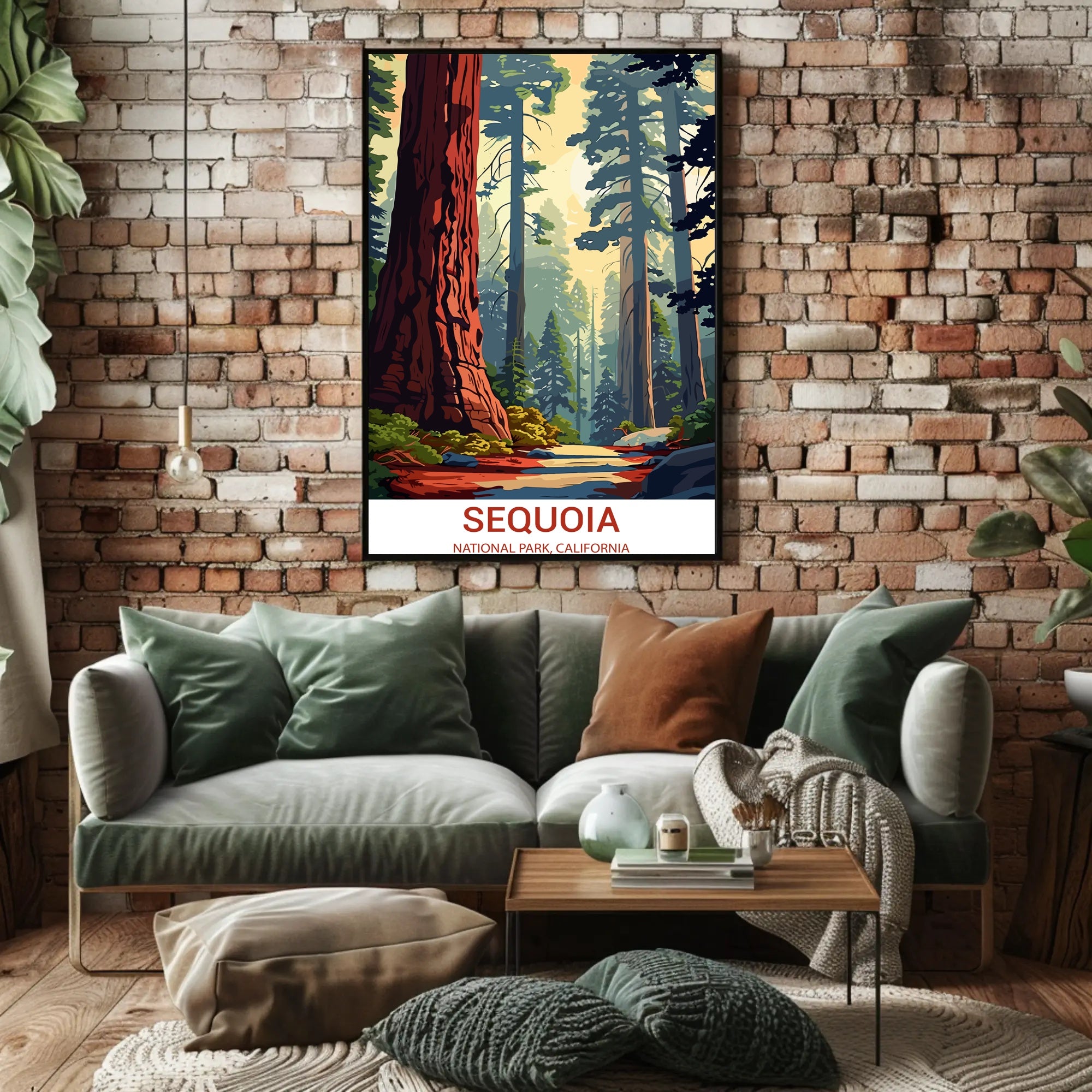 Sequoia National Park Vintage Travel Poster