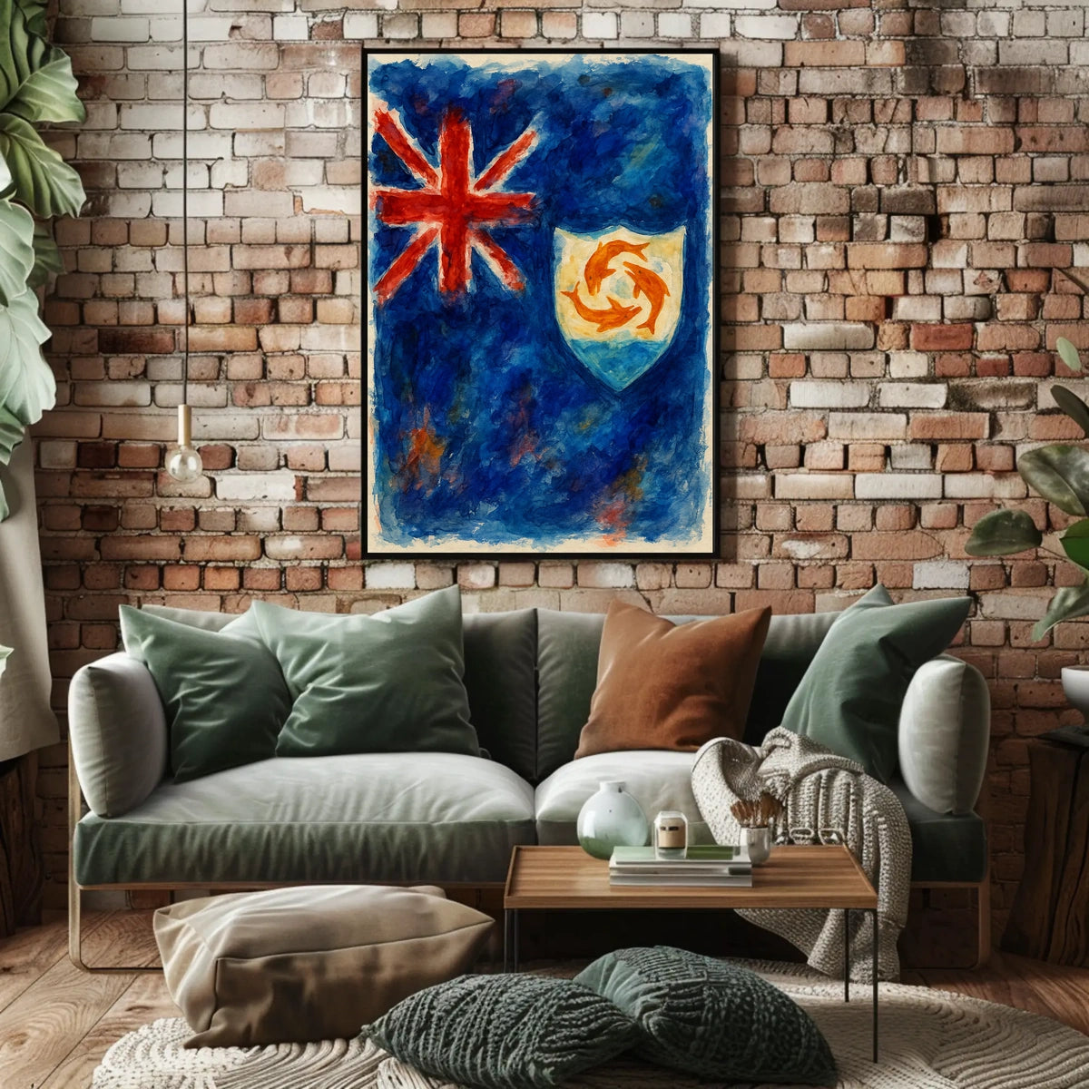 Anguilla Flag Art Poster
