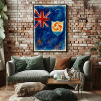 Anguilla Flag Art Poster