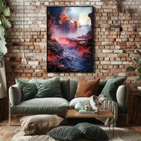 Mystical Lava Landscape Poster PosterGoat