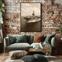 Majestic Aircraft Carrier at Sea Poster