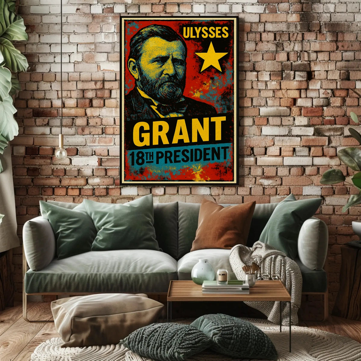 Ulysses S. Grant 18th President of the United States Graffiti Pop Art Poster