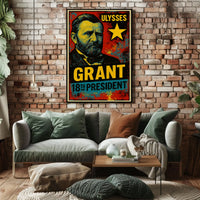 Ulysses S. Grant 18th President of the United States Graffiti Pop Art Poster