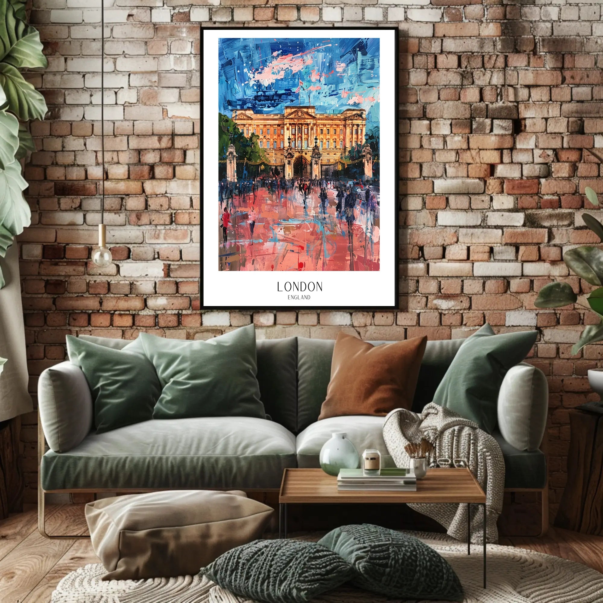 Buckingham Palace Impressionist Art in Vibrant Colors Poster PosterGoat