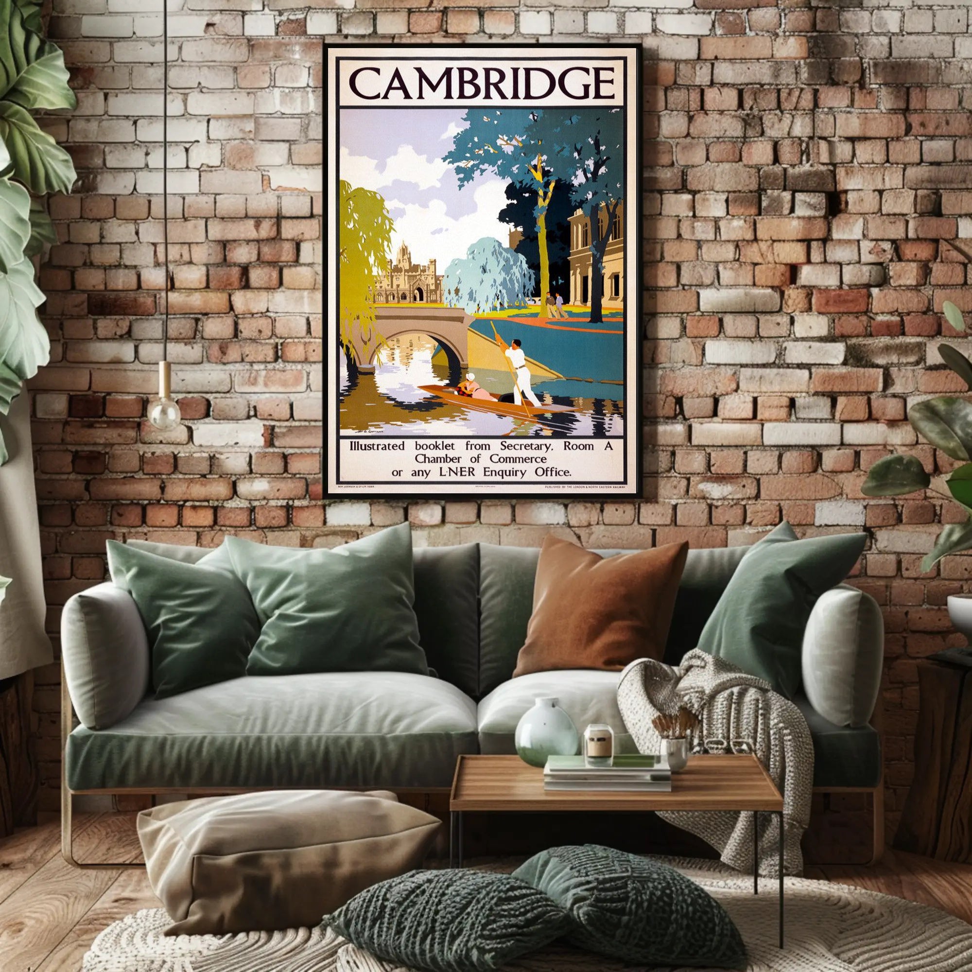 Cambridge Scenic Vintage Travel Poster PosterGoat