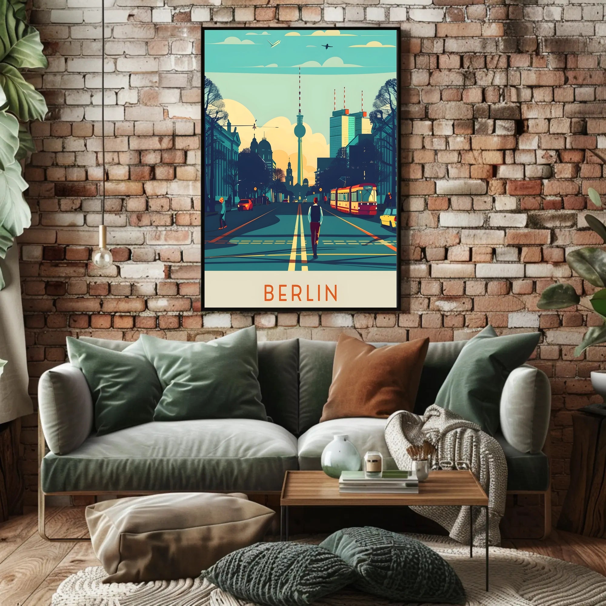Berlin Skyline Illustration Poster