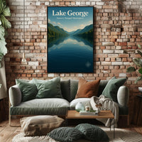 Lake George Tranquility Vintage Travel Poster