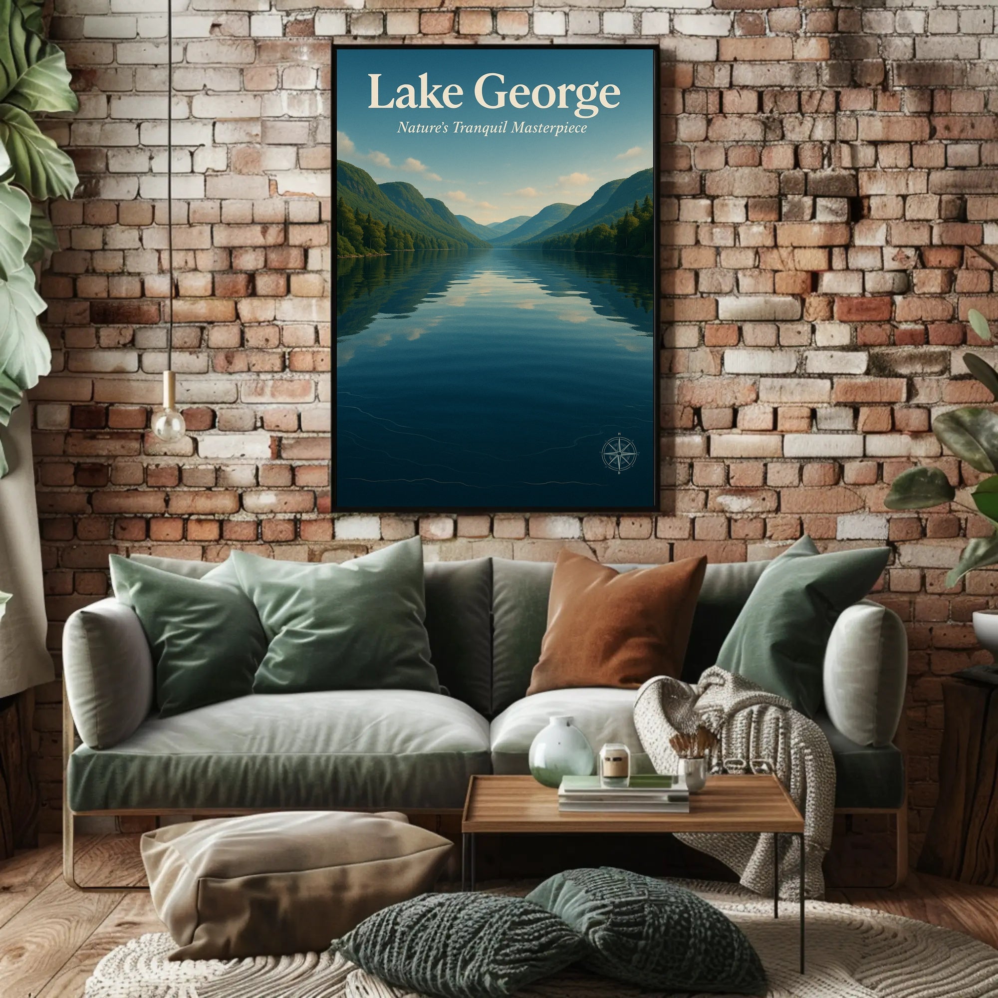 Lake George Tranquility Vintage Travel Poster