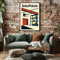Bauhaus Geometry Modernist Interior Abstract, Artistic, or Pop Culture Poster