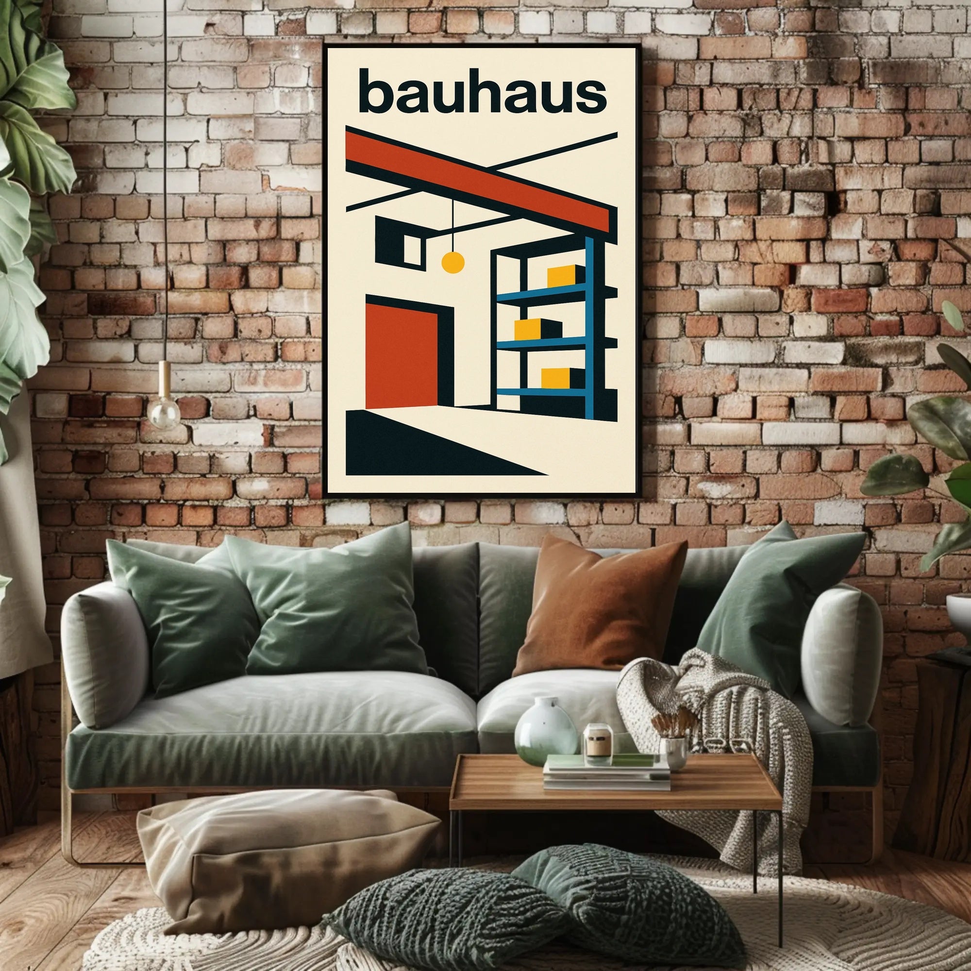 Bauhaus Geometry Modernist Interior Abstract, Artistic, or Pop Culture Poster