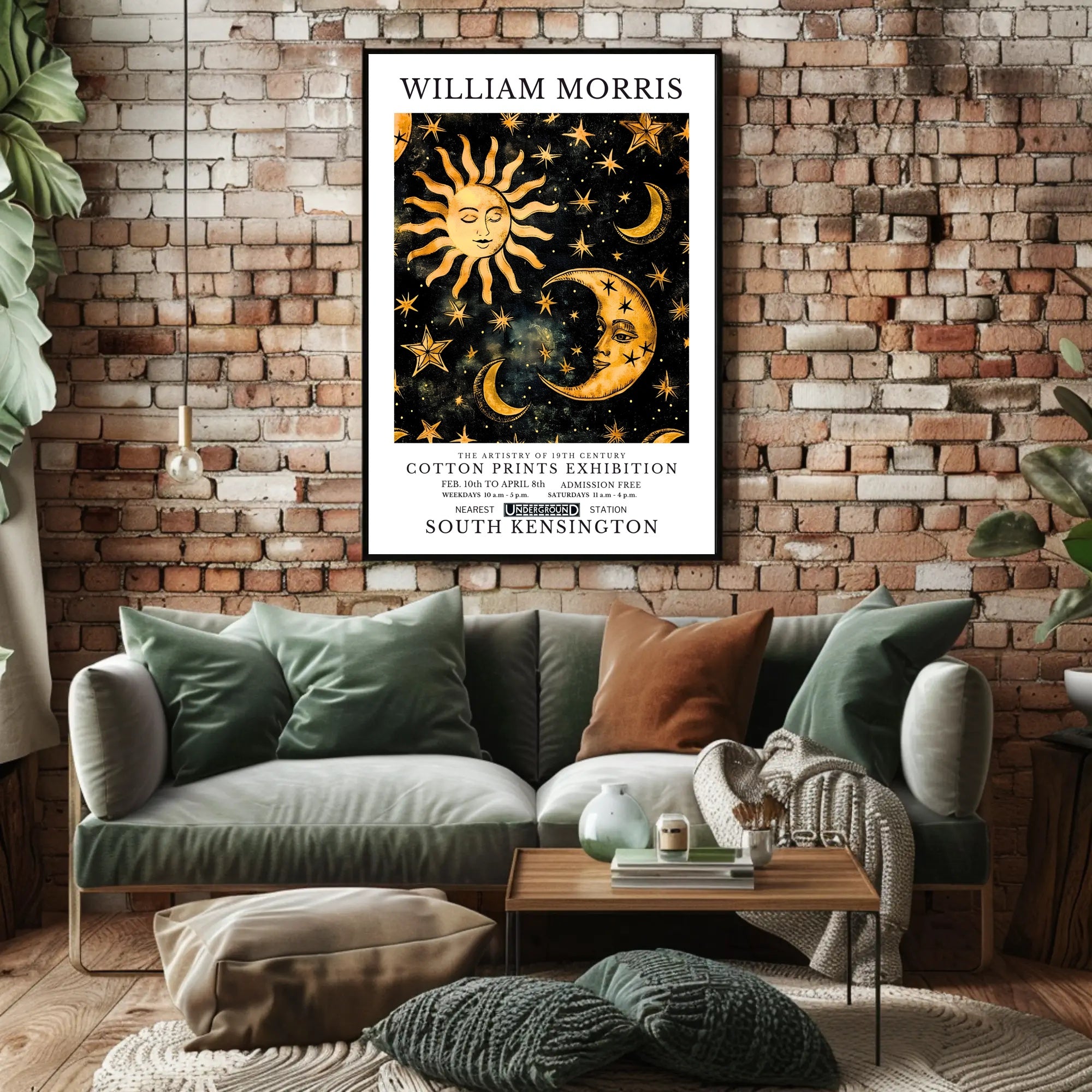 William Morris Cotton Prints Exhibition Poster