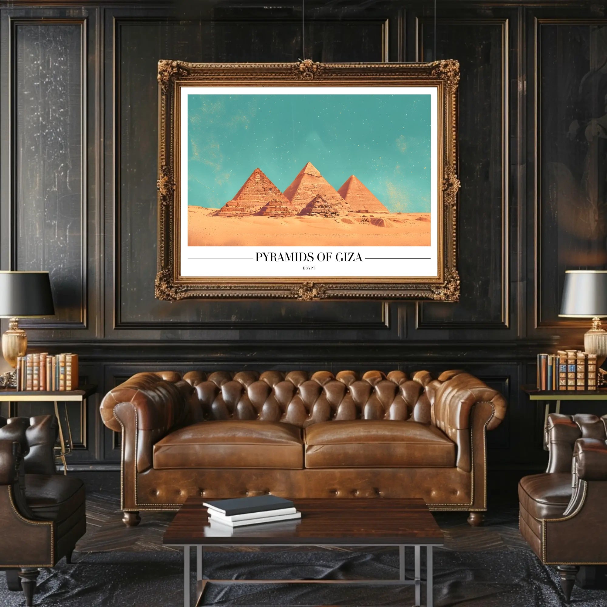 Giza Pyramids Adventure Travel Poster