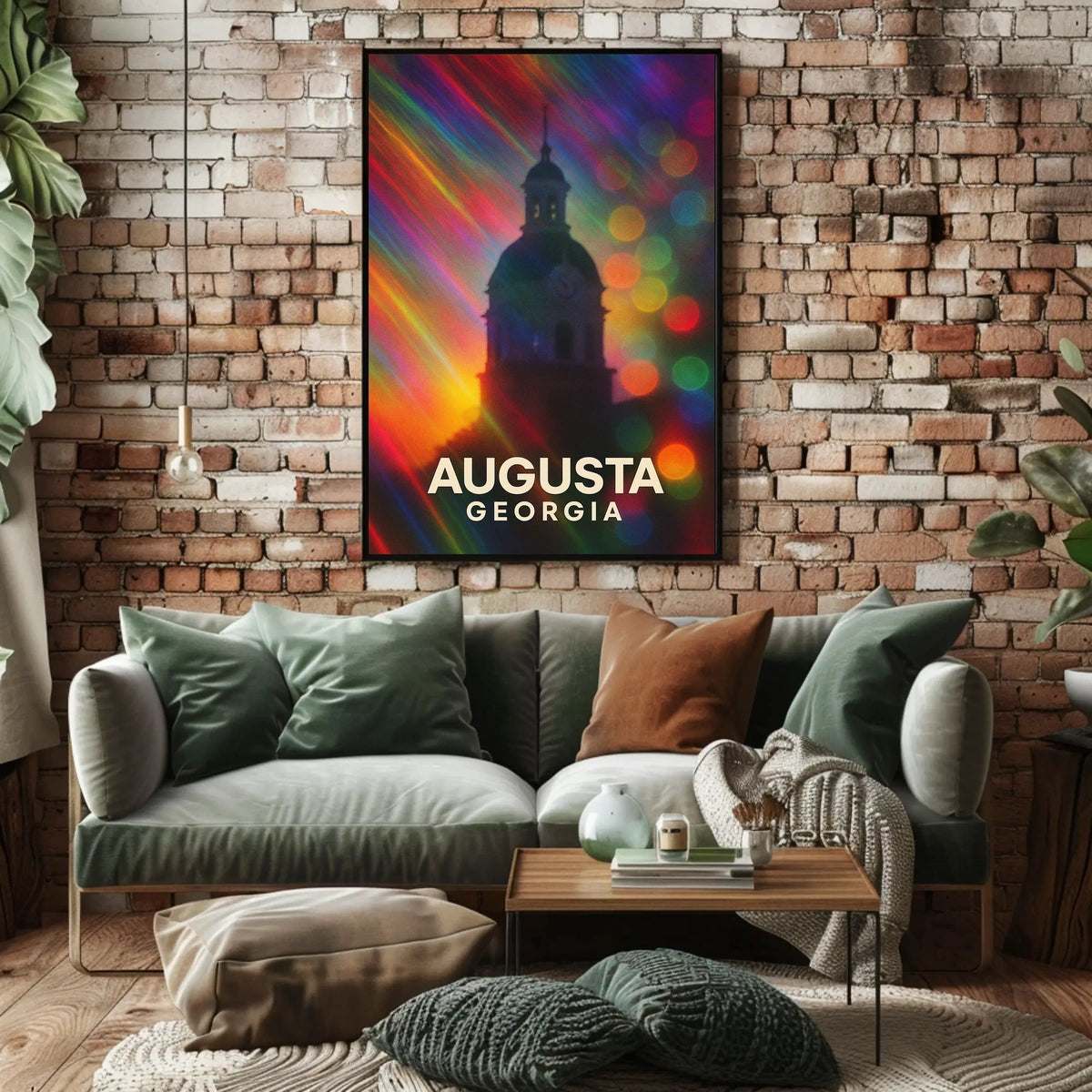Augusta Georgia Scenic Minimalist Wanderlust Poster